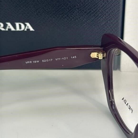 New Authentic Prada PR 18WV VIY1O1 52 - Garnet Eyeglasses - Picture 5 of 11